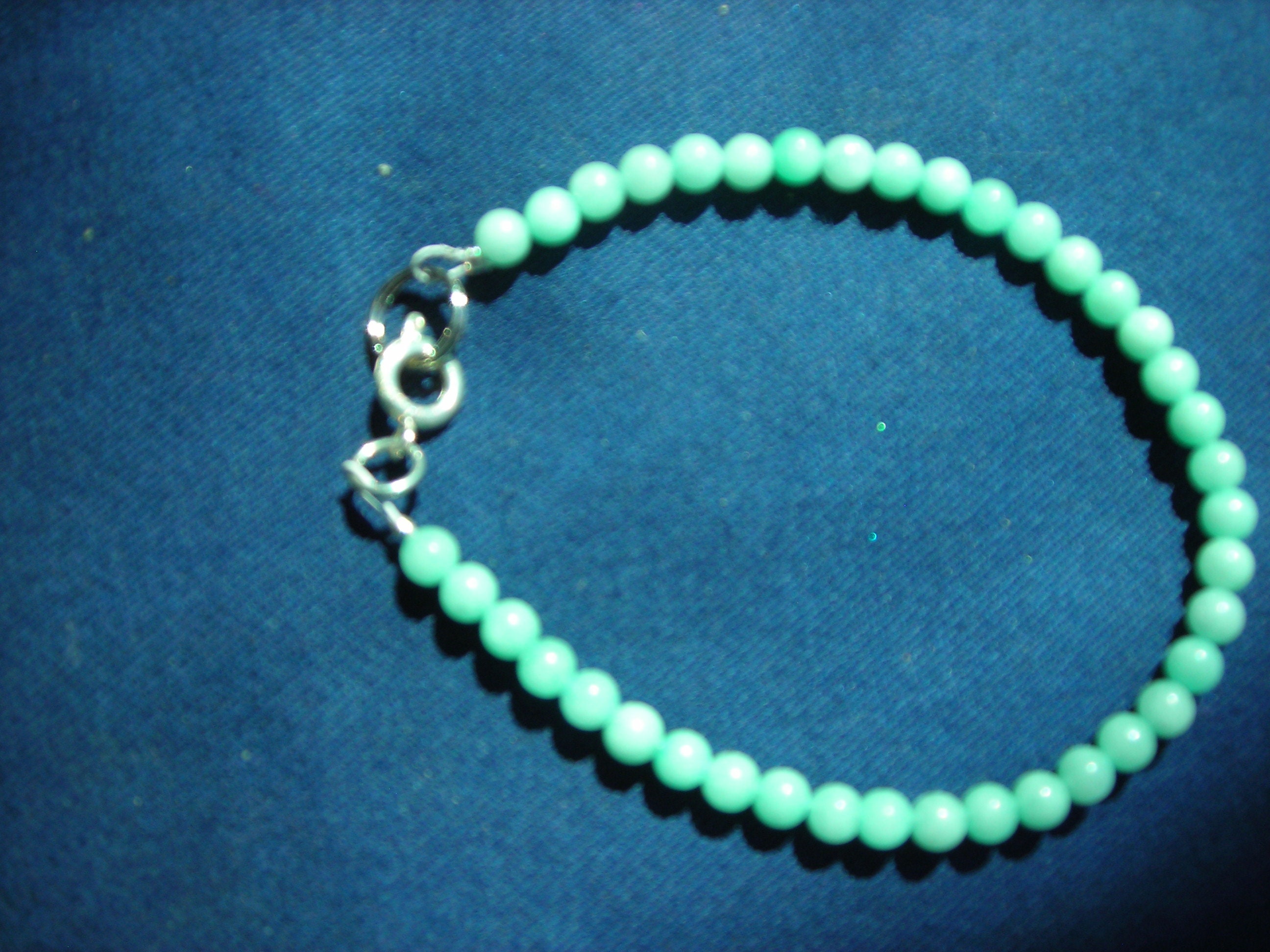 Green Jade Single Ankle Bracelet 4mm Green JadeMinimalist Etsy