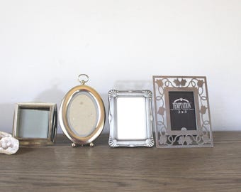 Vintage Silver Photo Frame, Silver Frame, Standing Frame 3x4 Picture Frame, Small Frame, Table Number Frame, Table Top Frame Miniature Frame
