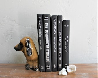 5 Decorative Black Books Black and Silver Book Set Bookshelf Decor, Wedding Table Decor, Book Collection, Bookcase Decor, Set of Black Books