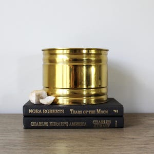 Vintage Brass Planter, Brass Plant Pot, Brass Plant Holder, Indoor Planter, Floor Planter Decorative Planter Garden Pot, Gold Planter