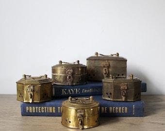 Choose Brass Cricket Box, Pierced Brass Box, Potpourri Box, Trinket Box, Ornate Keepsake Box, Decorative Brass Container, Coffee Table Decor