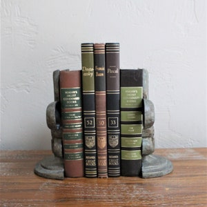 5 Brown Books, Wedding Table Decor, Olive Books Bookshelf Decor Leather Bound Book Set Book Collection Bookcase Decor, Decorative Book
