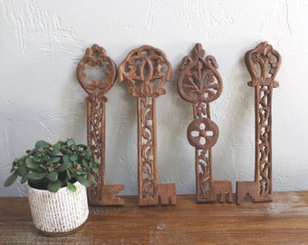 Pair (2) of 1960's Gold Metal Wall Keys by Sexton - 14.5 Inch - Etsy