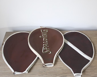 Vintage Tennis Racquet Cover, Racquet Case, Tennis Gift, Spalding Racket Cover Retro Racket Case 1970's Racket Headcover, Tennis Player Gift