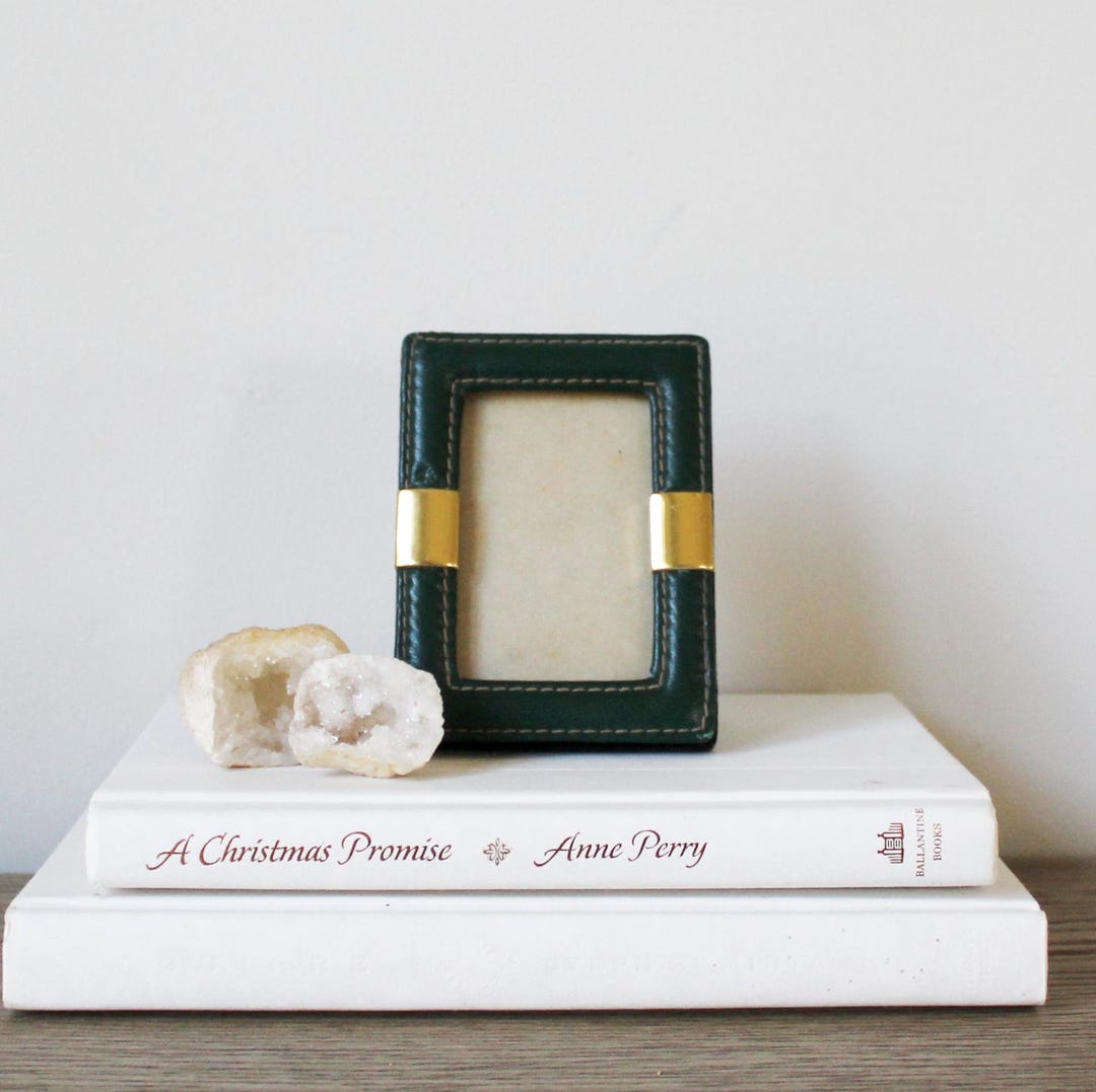 Vintage Small Leather Frame, Mini Photo Frame, Standing Frame Picture ...
