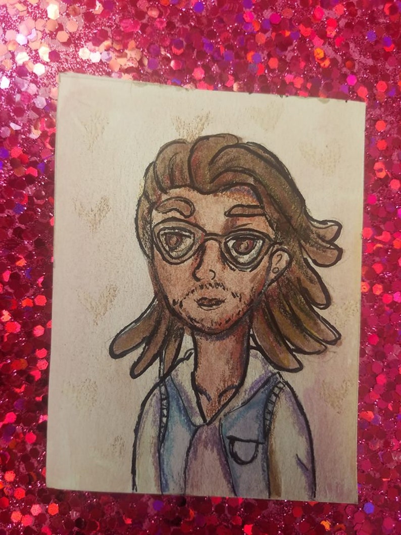 Original Painting Aceo Atc Artist Trading Card Dream Etsy