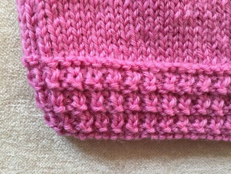 0-3 months pink wool sweater, Baby girl/'s hand knitted