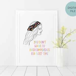 Positive affirmations wall art digital mental health art for wellness. Things to remember | Counselor school office | Therapist office decor