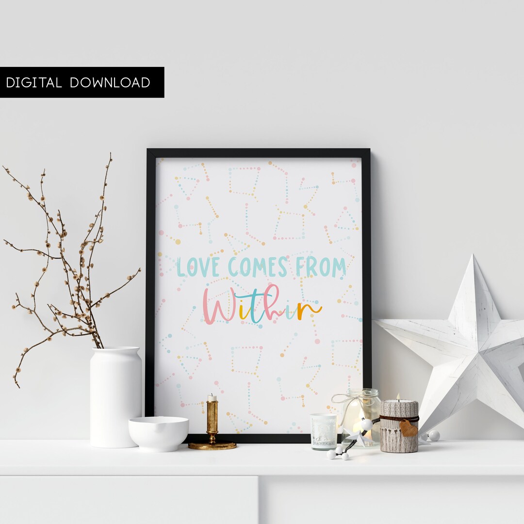 Love Quote Art Print Mental Health Counselor Gift Counselor Decor Classroom Decor Therapist