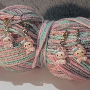 My Melody Stitch Markers, Knitting Stitch Markers, Crochet Stitch Markers, Handmade Markers, Stitch Markers For Knitting, Crochet Markers
