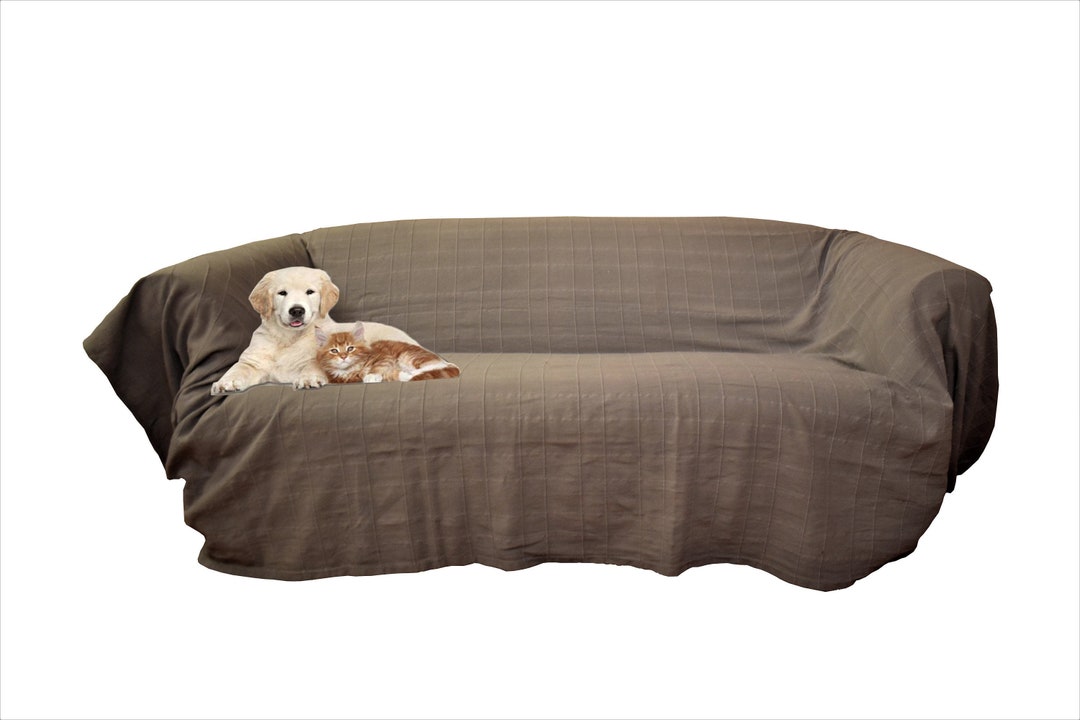 Super King Sofa Throws Recycled Cotton Handmade Ideal for Dogs & Cats