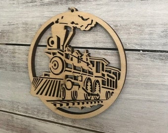 Train ornament, Train Christmas Ornament, Locomotive Ornament, Steam Engine train Christmas Ornament,  Steam Locomotive Ornament