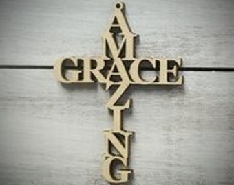 Amazing Grace Cross Etsy