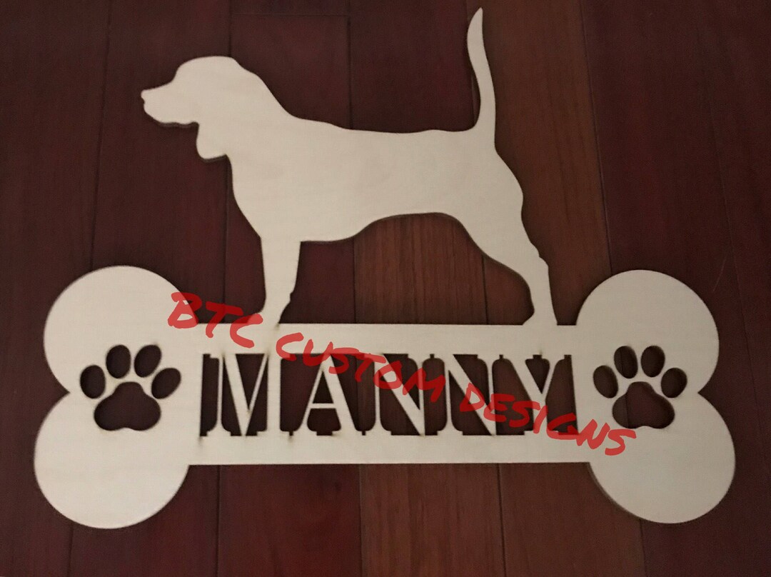Beagle Sign, Custom Beagle Wooden Sign, Beagle Monogram, Beagle Dog ...