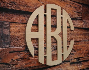 Wooden Monogram, 3-letter monogram, Nursery Monogram, wooden initial monogram, wood initials, wooden letters