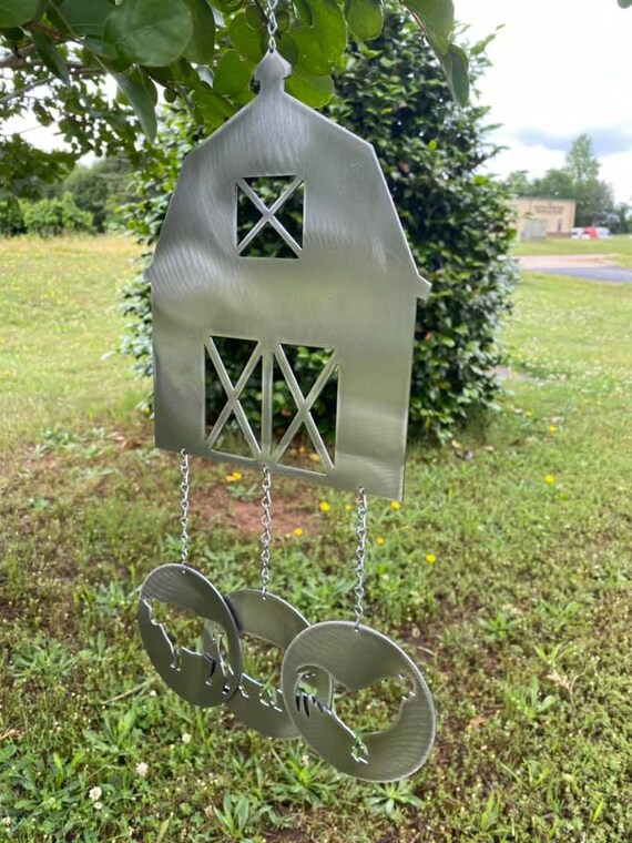 Barn wind chime Farmhouse Decor Farm Animals chime Farm Etsy