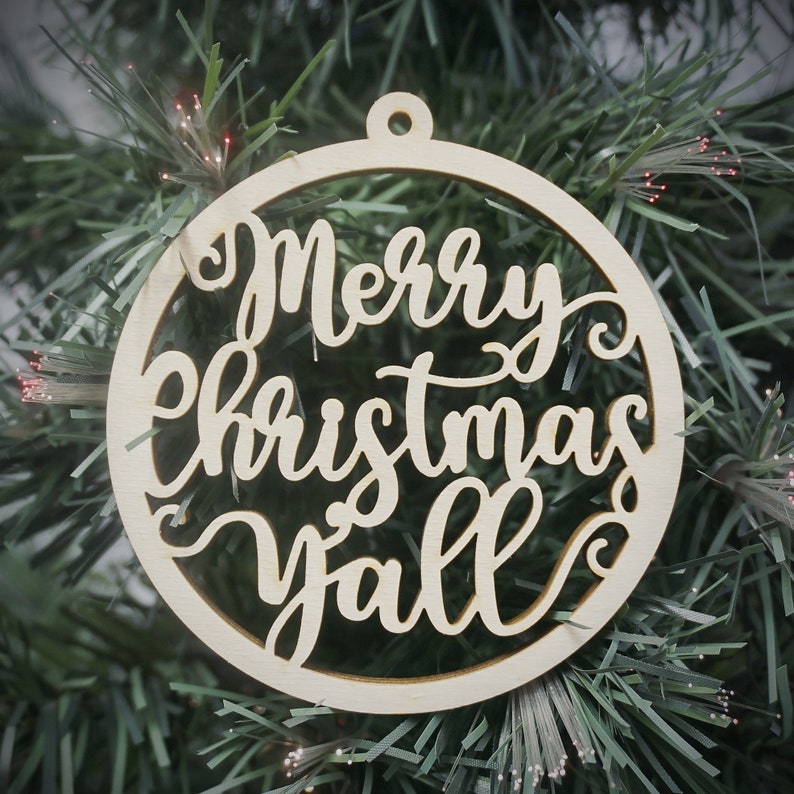 Merry Christmas Yall Ornament 