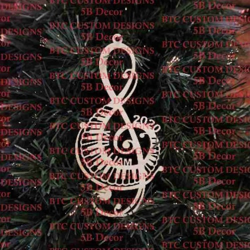 Musical Ornament Music Note Ornament Music Lover Ornament Etsy