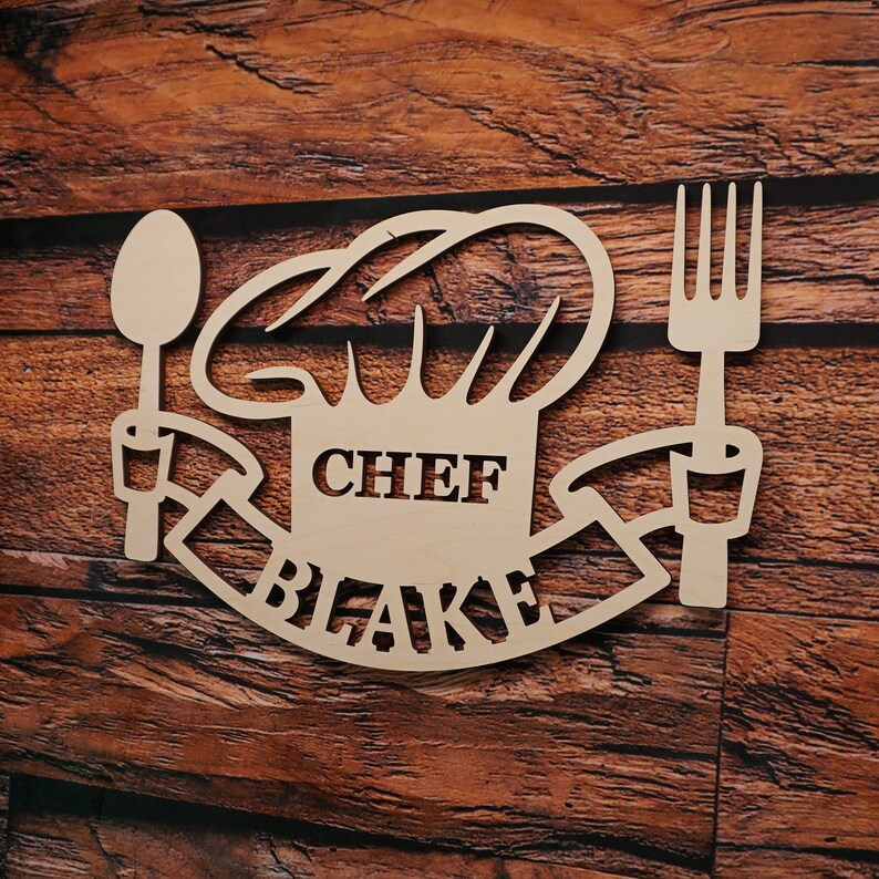 chef-hat-with-name-monogram-kitchen-monogram-kitchen-wall-etsy