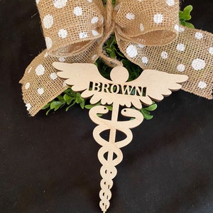 Doctor ornament Personalized DR Monogram, Rearview Mirror Monogram, caduceus, medical ornament, medical Car monogram, Car Charm