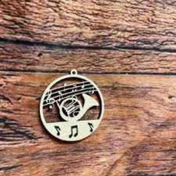 French Horn Ornament Etsy
