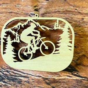 Bike ornmanet, Mountain Biking ornament, Bicycle ornament, MTN biking ornament, Bike Christmas ornament, biker ornament, bike rider