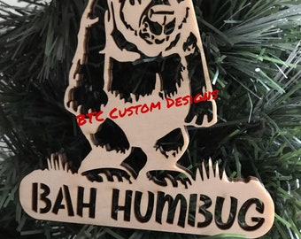 Bear Decor, Bear Christmas, Bear Ornament, Grumpy Bear Ornament, Christmas Ornament, Grizzly Bear ornament, Christmas bear ornament,