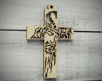 Crucifix Cross Ornament, Religious Ornament, Biblical Ornament, Crucifix Cross Ornament, Cross Ornament, Jesus Ornament, Christ Ornament