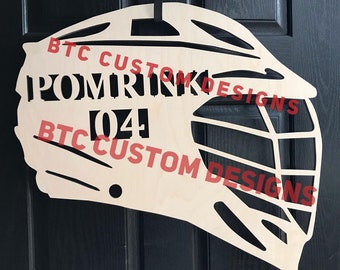 Lacrosse decor, Lacrosse helmet, Custom Lacrosse Gifts, Coach Gift, End of Year Gift, Sports Gifts, Sports Trophy, Sports Decor