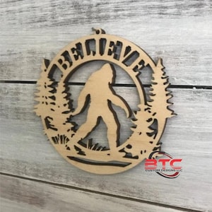Bigfoot ornament, Bigfoot Christmas Ornament, Sasquatch Ornament, Sasquatch Christmas Ornament, Rougarou Ornament, Believe Ornament