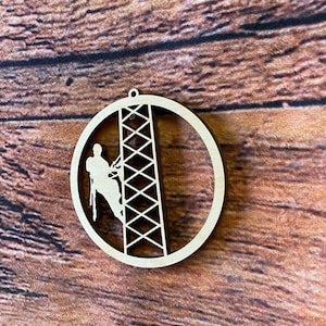 Tower climber ornament, Tower hand ornmanet,  Tower man ornament, Cell Tower ornament, Towerman ornament, Towerhand ornament