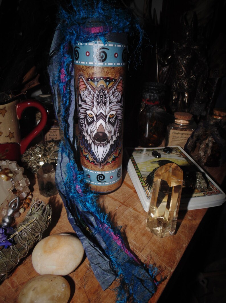 Wolf Totem Candle Wolf Spirit Guide Decorative Candle Etsy