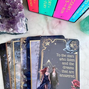 ACOTAR Bookish Affirmation Cards Limited, motivational quotes 20 Card Pack, Bookish Gift, Rhysand & Feyre Quotes, for Acotar fans