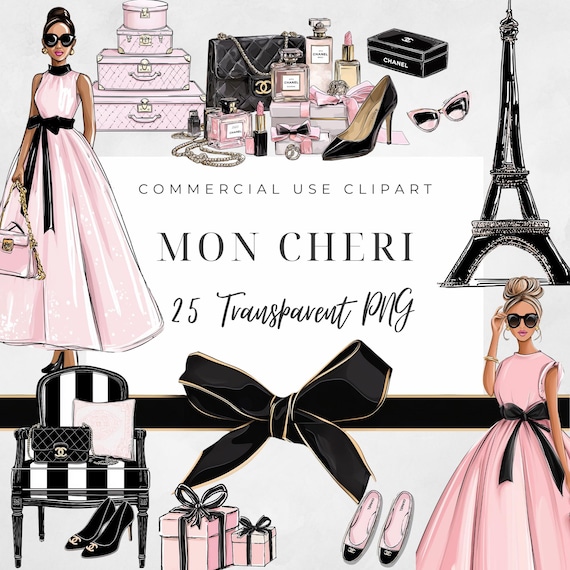 Chic Paris Clipart Bundle: Perfume, Jewelry, Eiffel Tower (Digital Download)