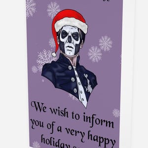 Ghost Papa Emeritus 3 Inspired Holiday Card