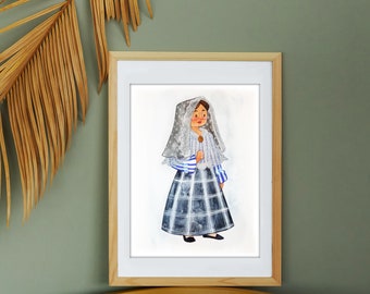 Dalagang Pilipina V 9"x12" Philippine Attire