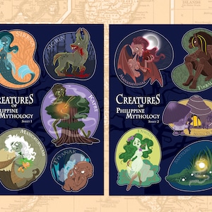 Creatures of Philippine Mythology Sticker Sheets Filipiniana Philippines FIlipino Legends Monsters