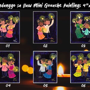 Pandanggo sa Ilaw Mini Paintings 4x6 Philippine Dances