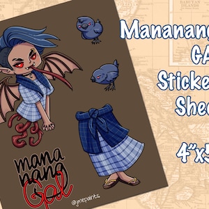 Manananggal Cute Aswang Pilipinas Vinyl Sticker Sheet