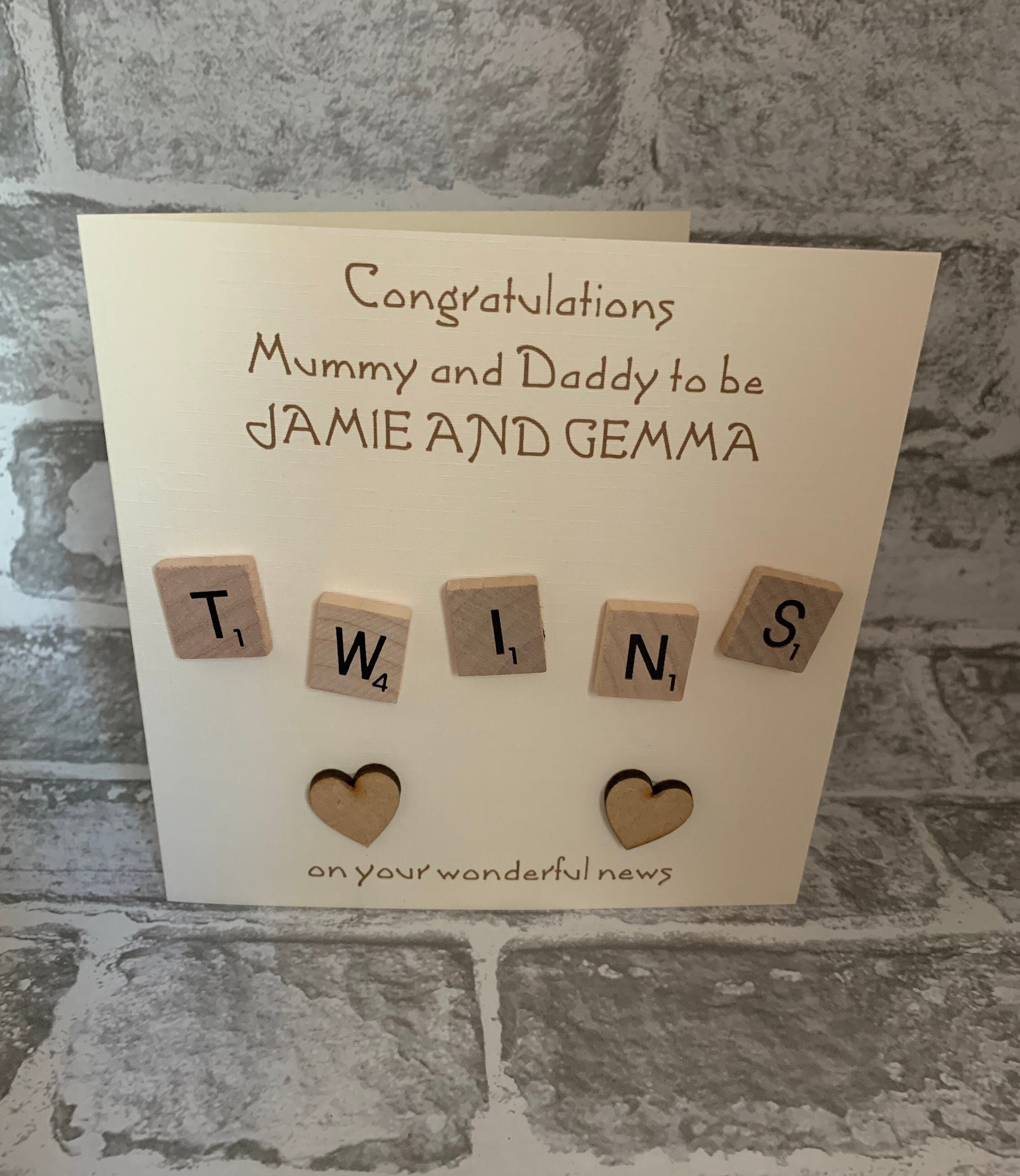 Parents to be Expecting Twins Congratulations Card Etsy