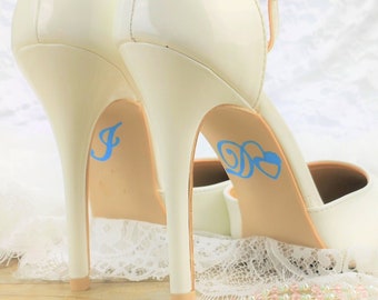 Schuhsticker "I Do" - 13 Farben - Hochzeit Schuhaufkleber I Do mit Blume Farbe wählbar - Aufkleber für Schuhe