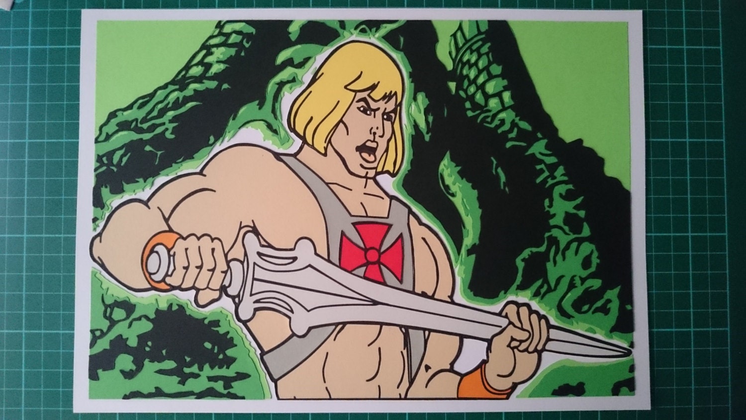 A4 Layered Papercut He-man Picture - Etsy Ireland A4 Layered Papercut He-man Picture - Etsy Ireland