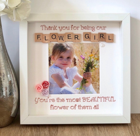Personalised Frame Princess Bridesmaid//Flower Girl Thank You Gift//Wedding Favour