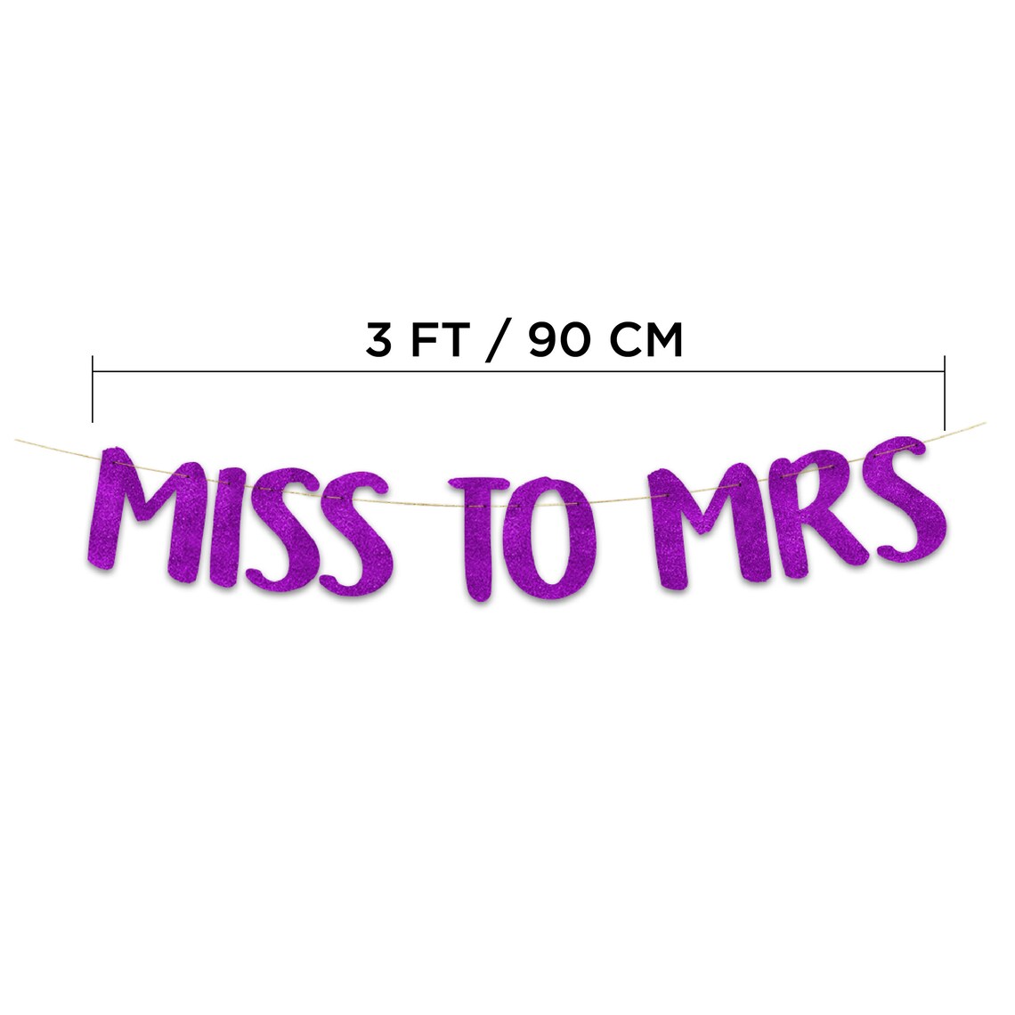 Miss to Mrs Purple Glitter Banner Bachelorette Party - Etsy