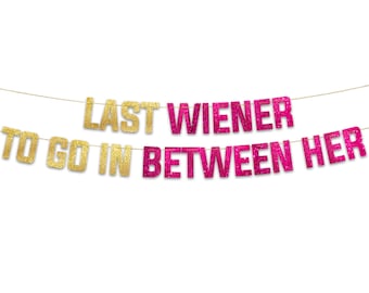 Funny Bachelorette Gold Glitter Banner - Bachelorette Party Decorations, Favors and Supplies