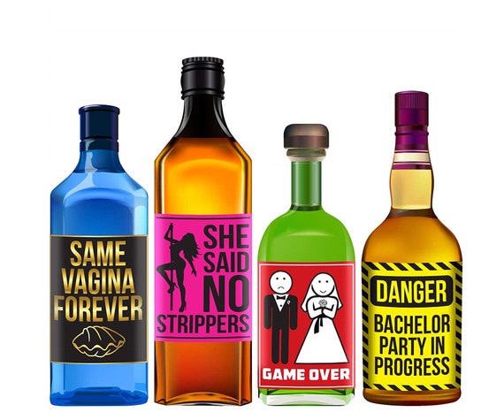 Bachelor Party Alcohol Labels Funny Bachelor Party Ideas, Supplies, Gifts,  Decorations and Favors Drinking Game - Etsy