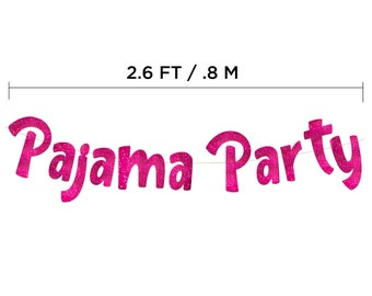 Gold-glitzerndes Pyjama-Party-Banner – DIY-Banner Mit Buchstaben & Weißen Bändern Für Schlafpartys