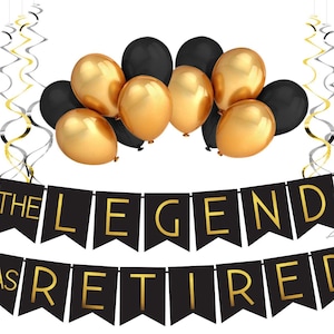 Retirement Decoration Pack - “The Legend Has Retired” - Retirement Party Supplies, Gifts and Decorations by Sterling James Company