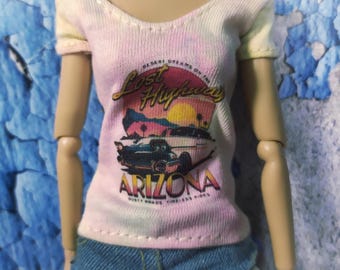 handstiched t-shirt for Integrity Toys dolls - Fashion Royalty, Poppy Parker, Dynamite Girls, Color Infusion and other.