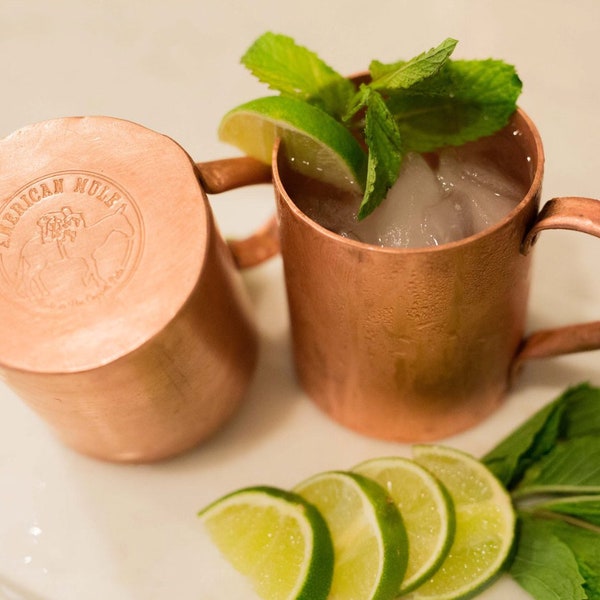 American Mule 100% Copper Mug of Superior Quality Handmade in The Copper State, USA (14oz Built Using Thick American Copper)